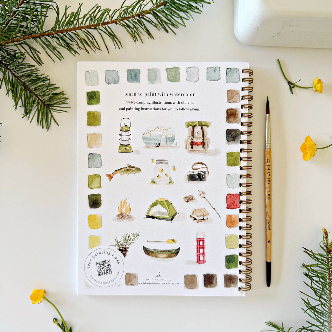 Camping Watercolor Workbook by Emily Lex