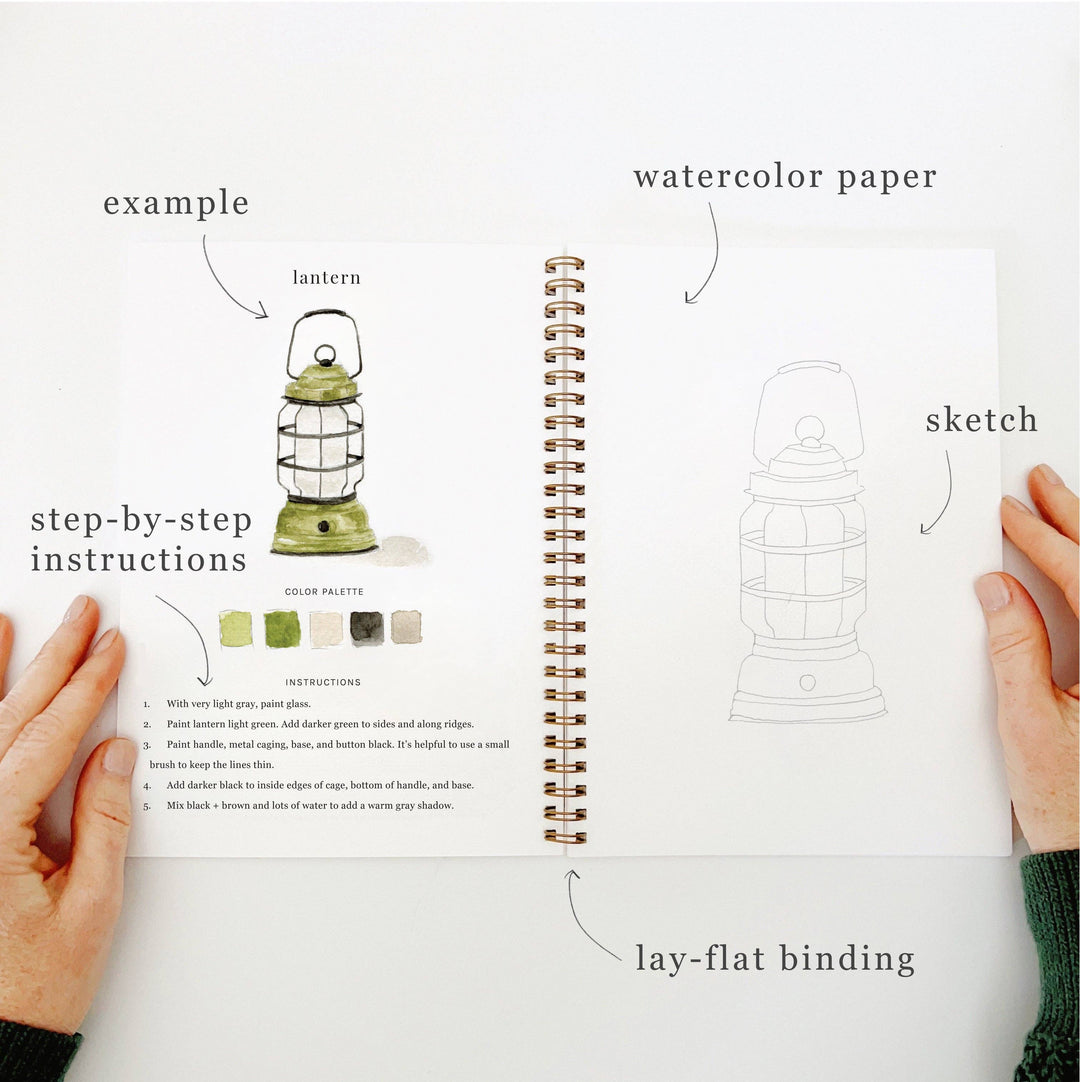 Camping Watercolor Workbook by Emily Lex