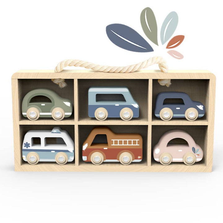 Car Display Case w/ 6 Vehicles