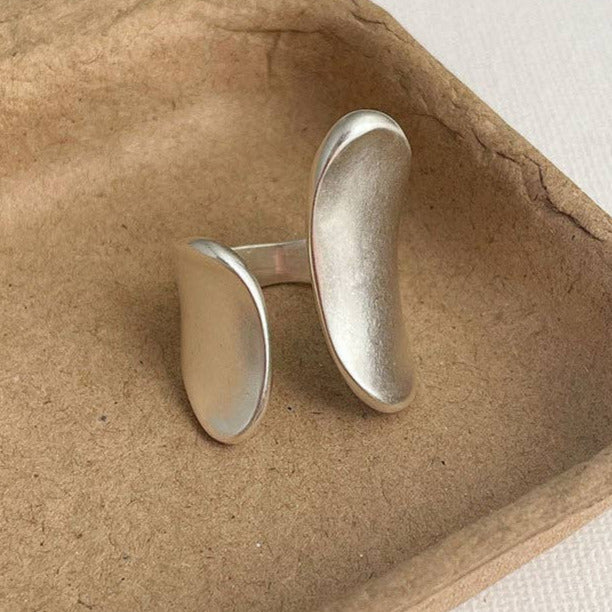 Chunky Irregular Geometric Open Adjustable Ring