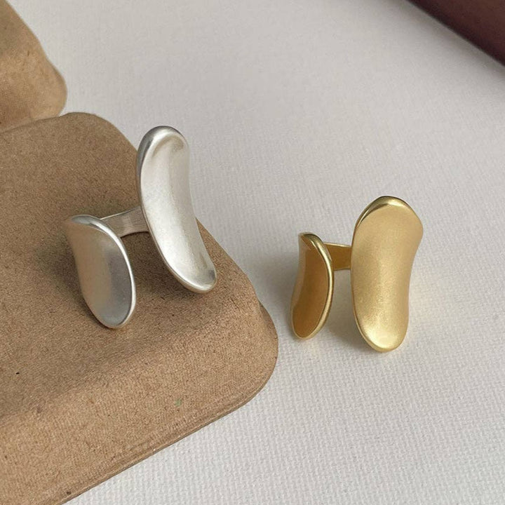 Chunky Irregular Geometric Open Adjustable Ring