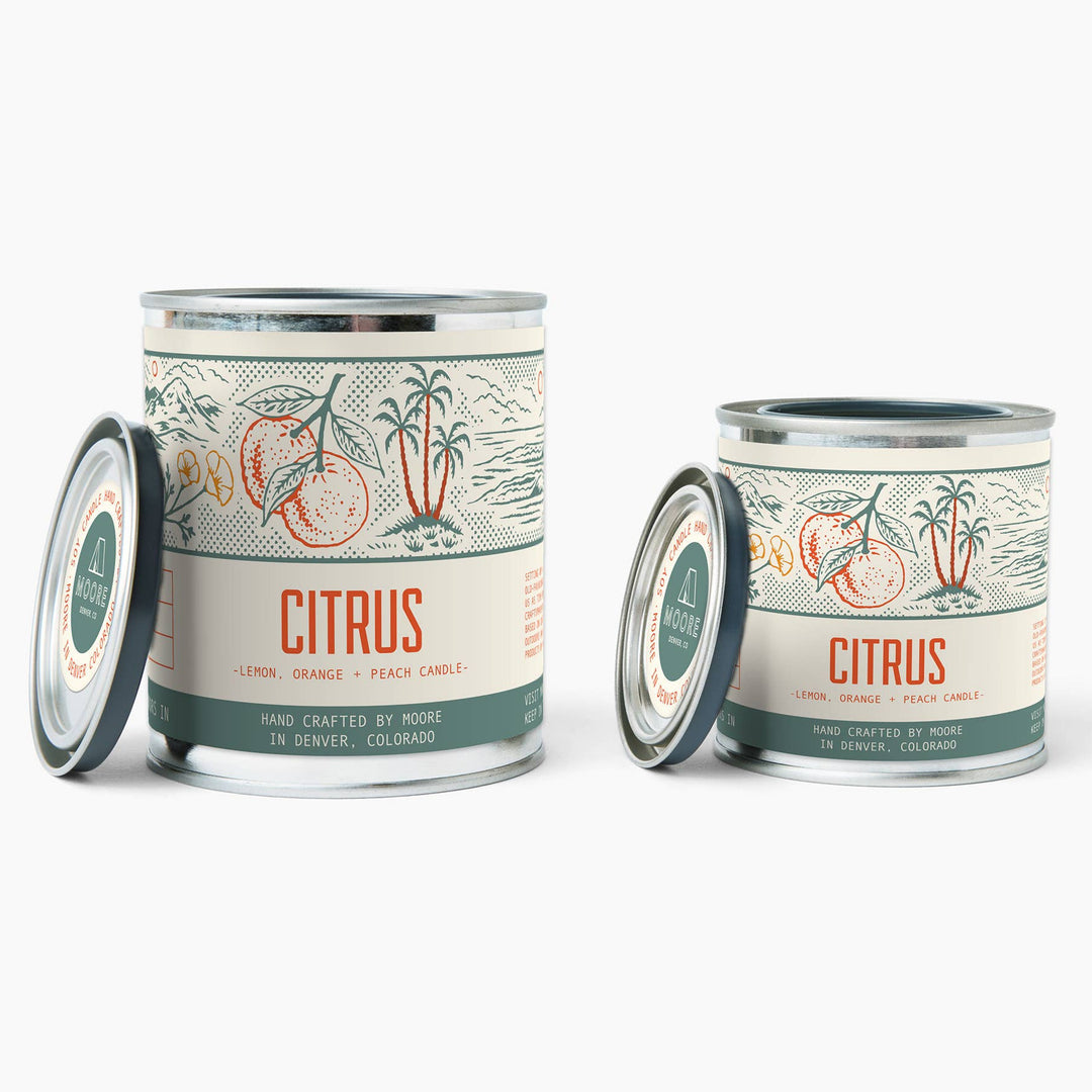 Citrus 1/2 Pint Candle: Lemon, Orange & Peach