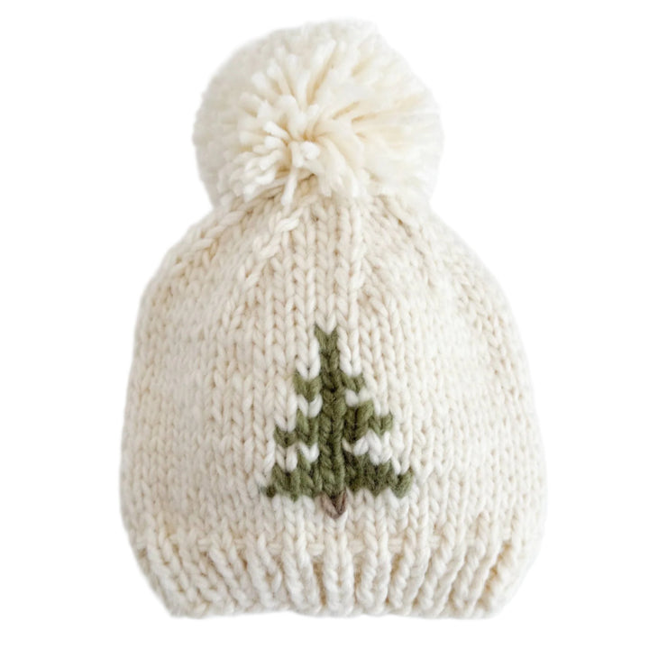 Cream Knit Tree Infant Hat 