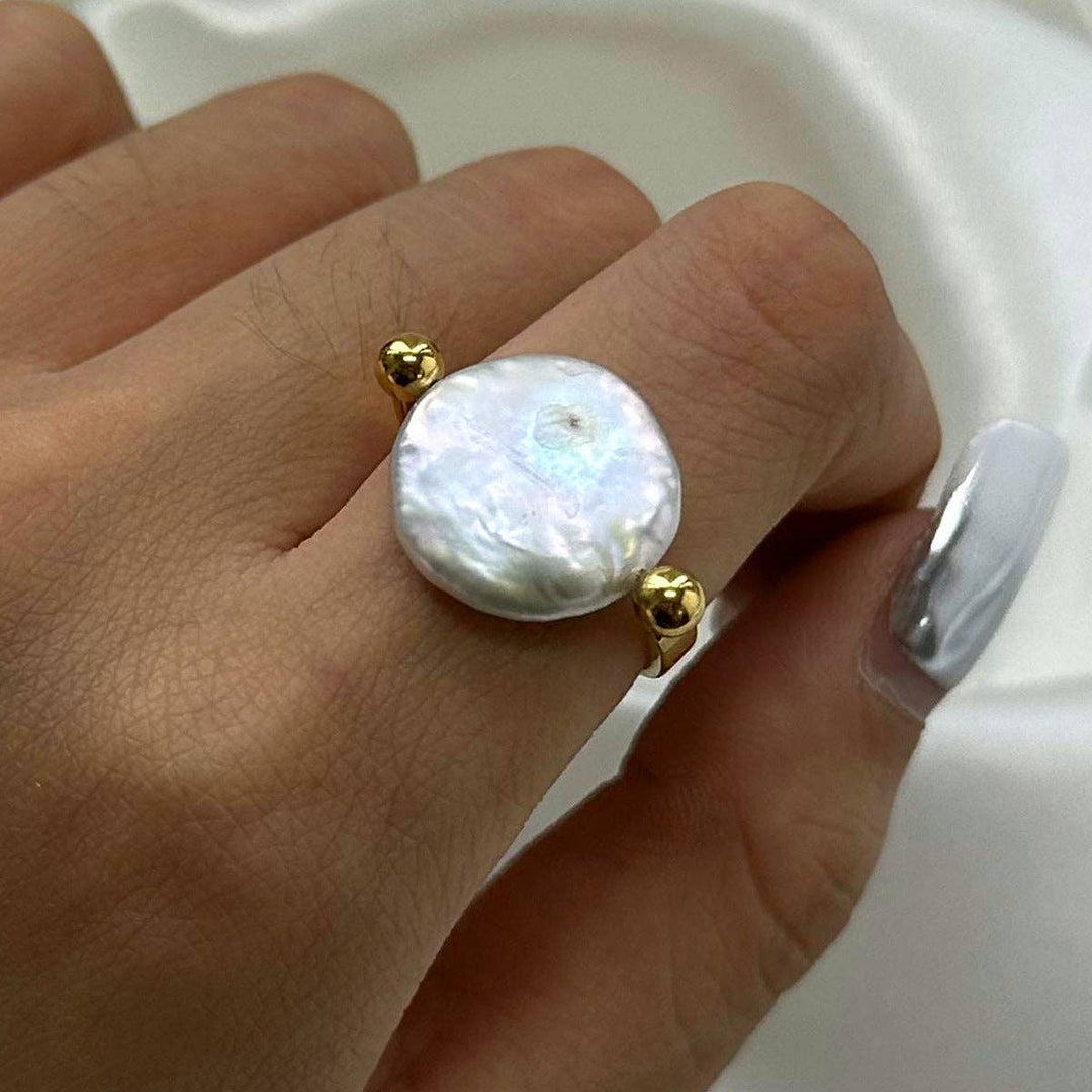 Danity Gold Plated Pearl Ring
