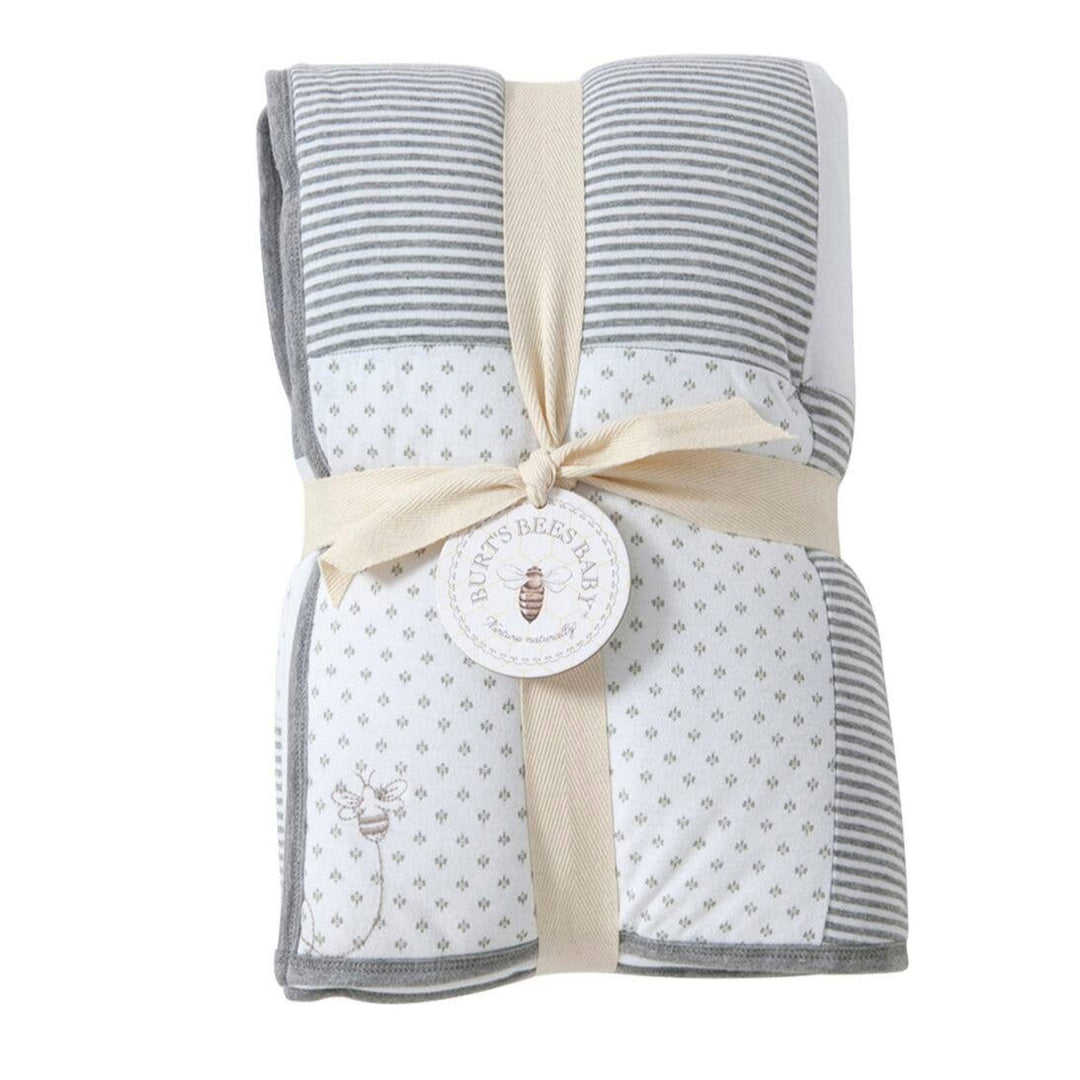 Dottie Bee Organic Cotton Reversible Baby Quilt