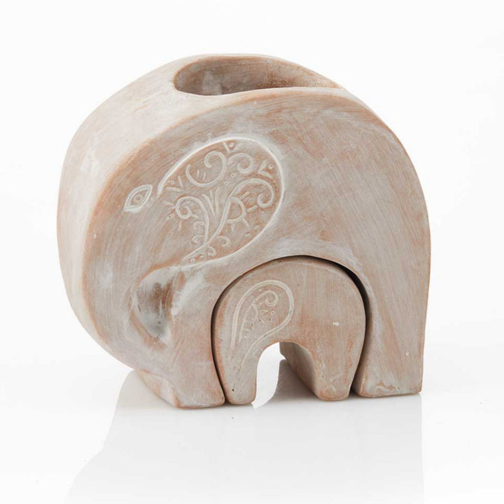 Elephant Family Terracotta Planters - Set of 2