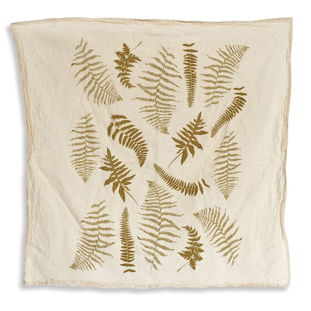 Fall + Winter Fronds Kitchen Tea Towel with Ferns