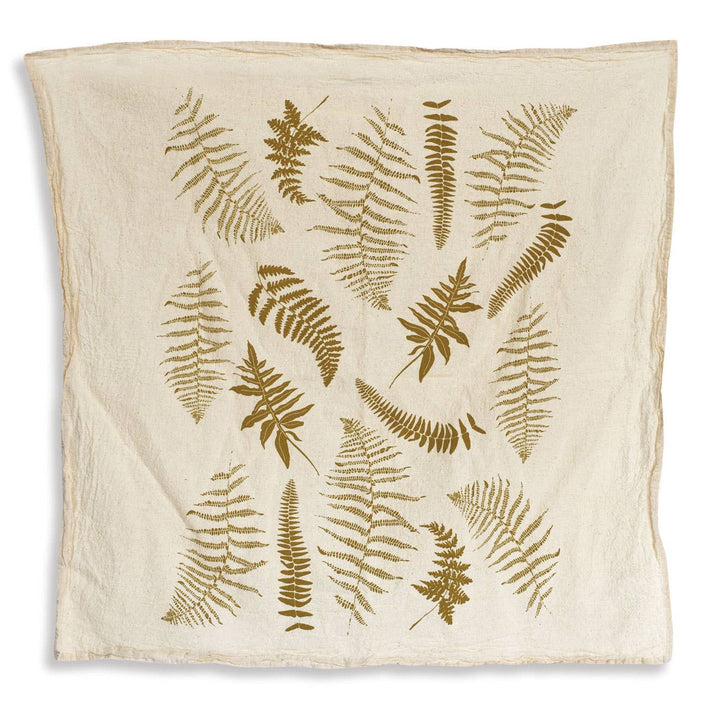 Fall + Winter Fronds Kitchen Tea Towel with Ferns