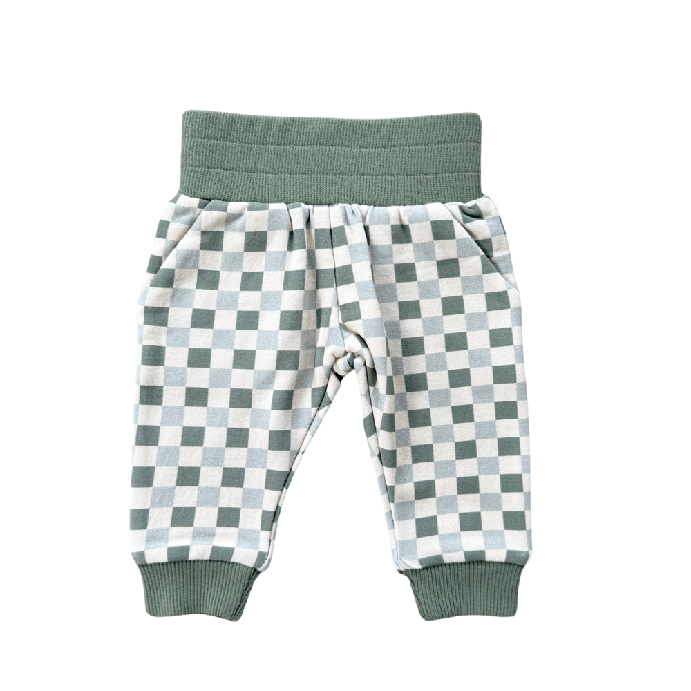 Fern Checked Bamboo Fleece Sweatpants