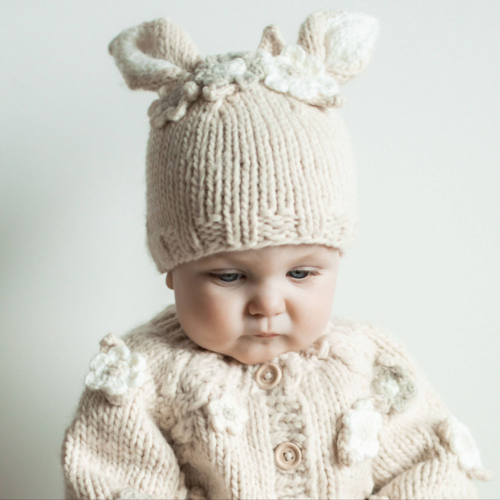 Flower Bunny Beanie