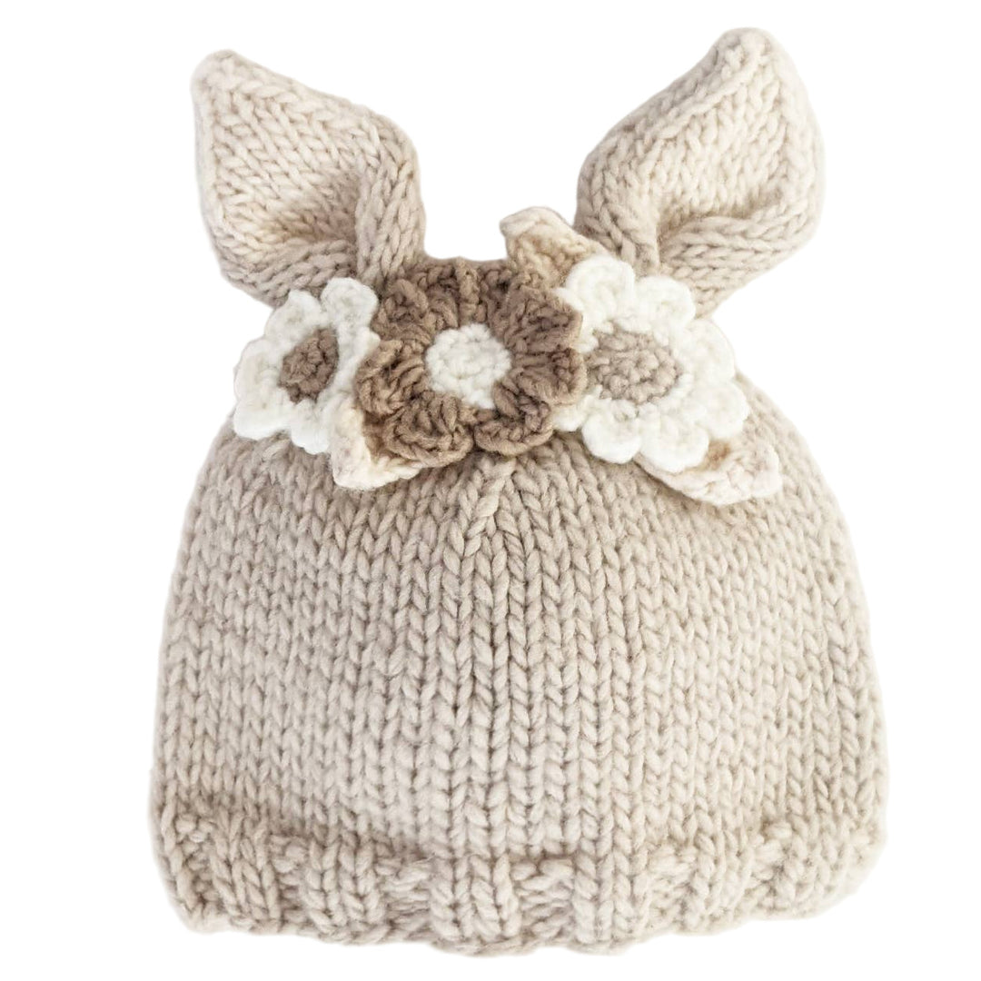 Flower Bunny Beanie Oatmeal Flower Beanie