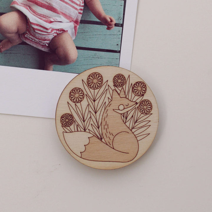 Fox Forest Animal Magnet Pair Nature Lover Gift