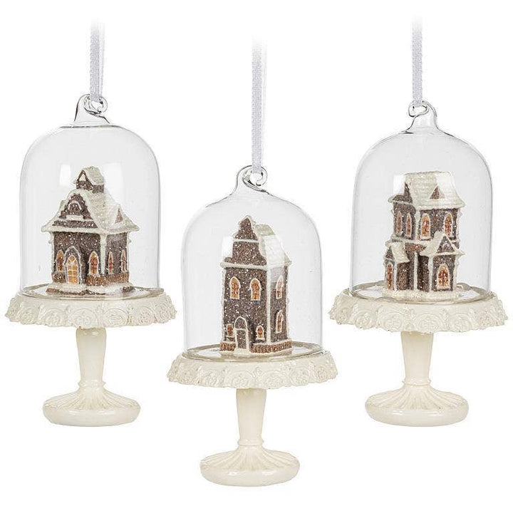 Gingerbread House Domes Ornament