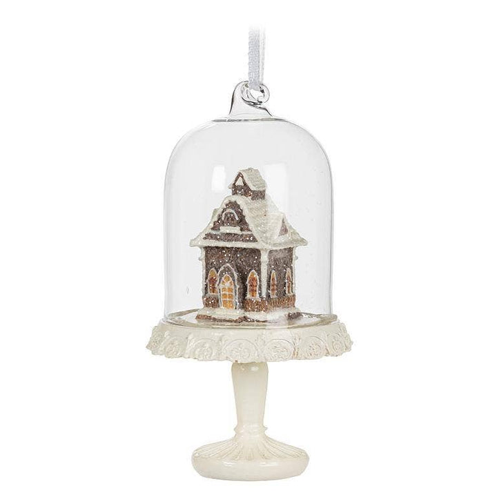 Gingerbread House Domes Ornament