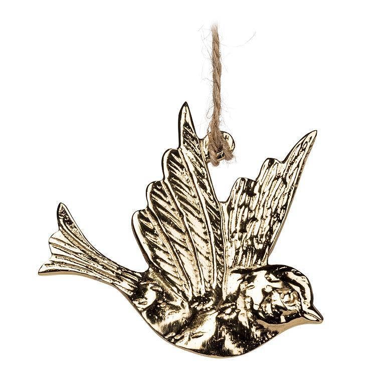 Gold Bird Ornament holiday christmas decor