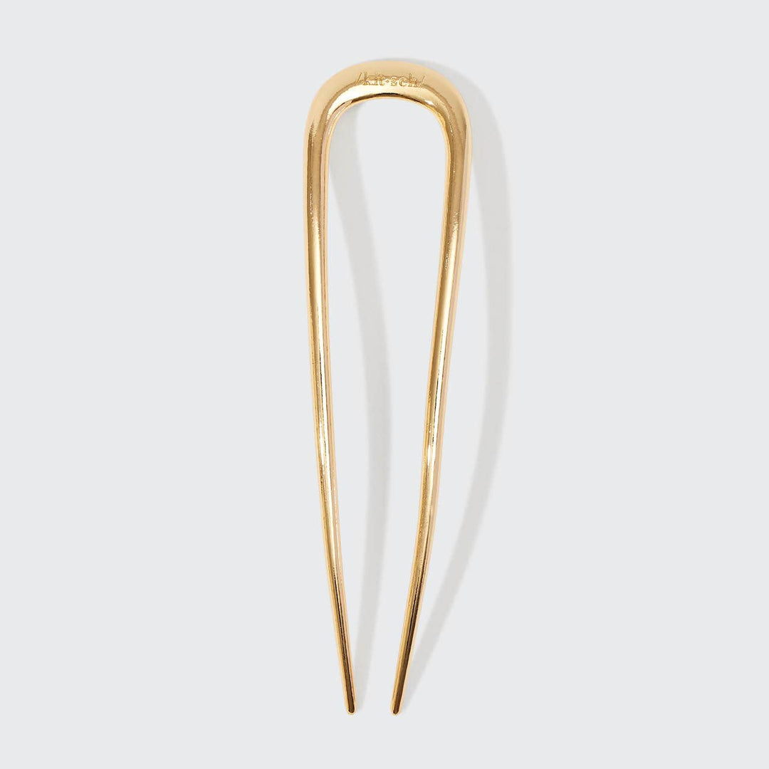 Gold Metal French Hair Pin by Kitsch