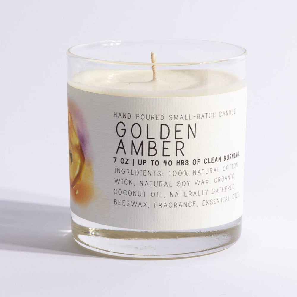 Golden Amber Medium Candle by Just Bee