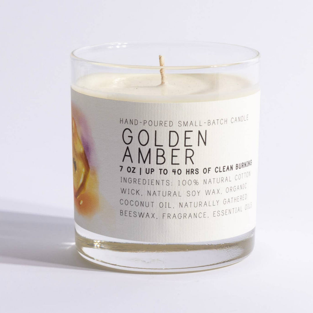 Golden Amber Medium Candle by Just Bee