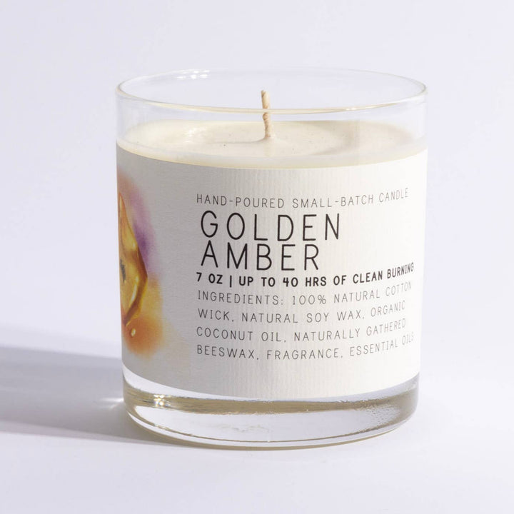 Golden Amber Medium Candle by Just Bee