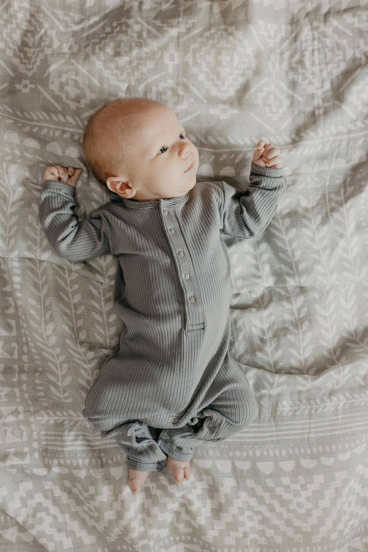 Green Spruce Tapestry Swaddle Baby Blanket