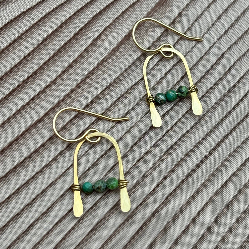 Handmade Bitty Earrings Gold