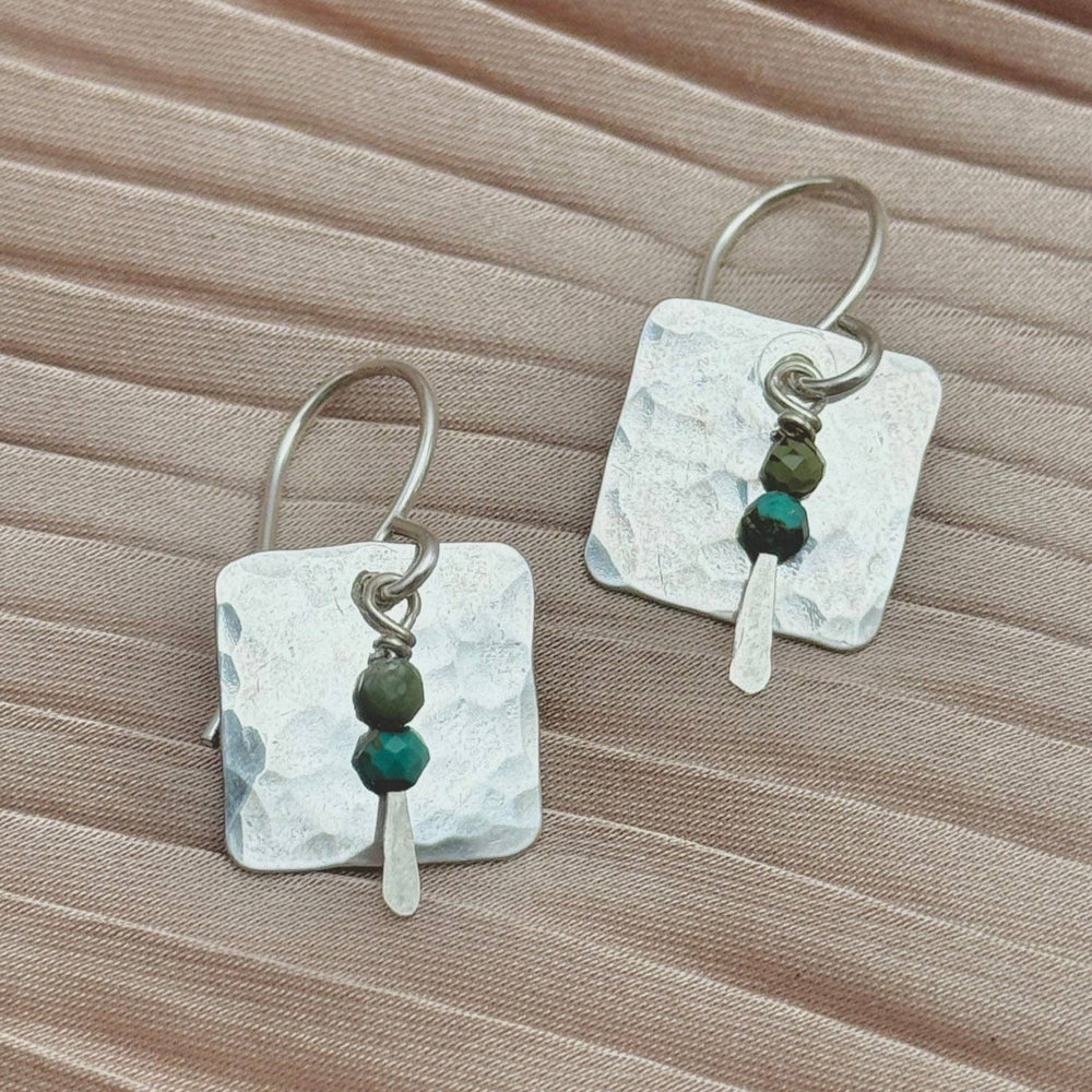 Handmade Frame Earrings in Silver