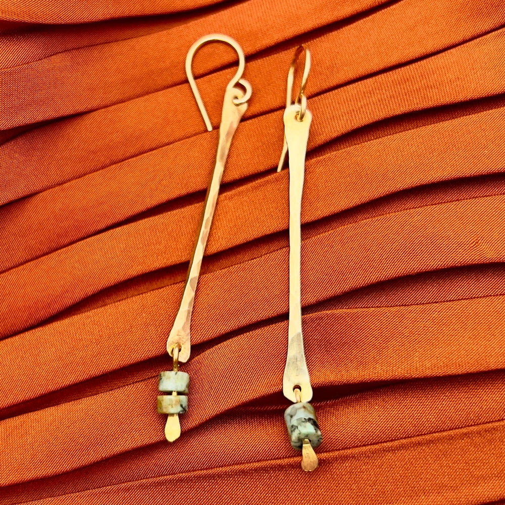 Handmade Spark Earrings in Gold