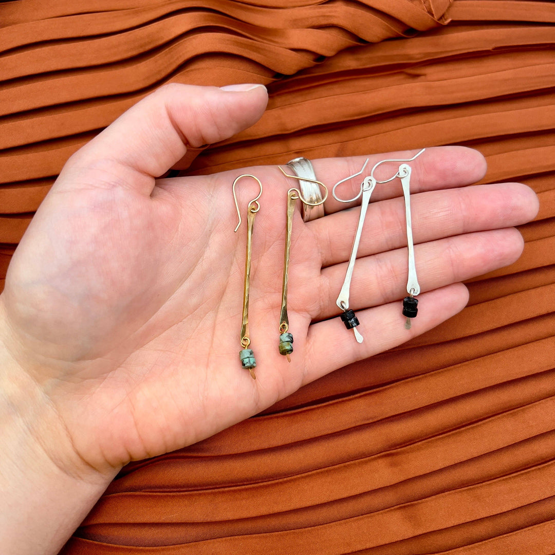 Handmade Spark Earrings in Silver or Gold