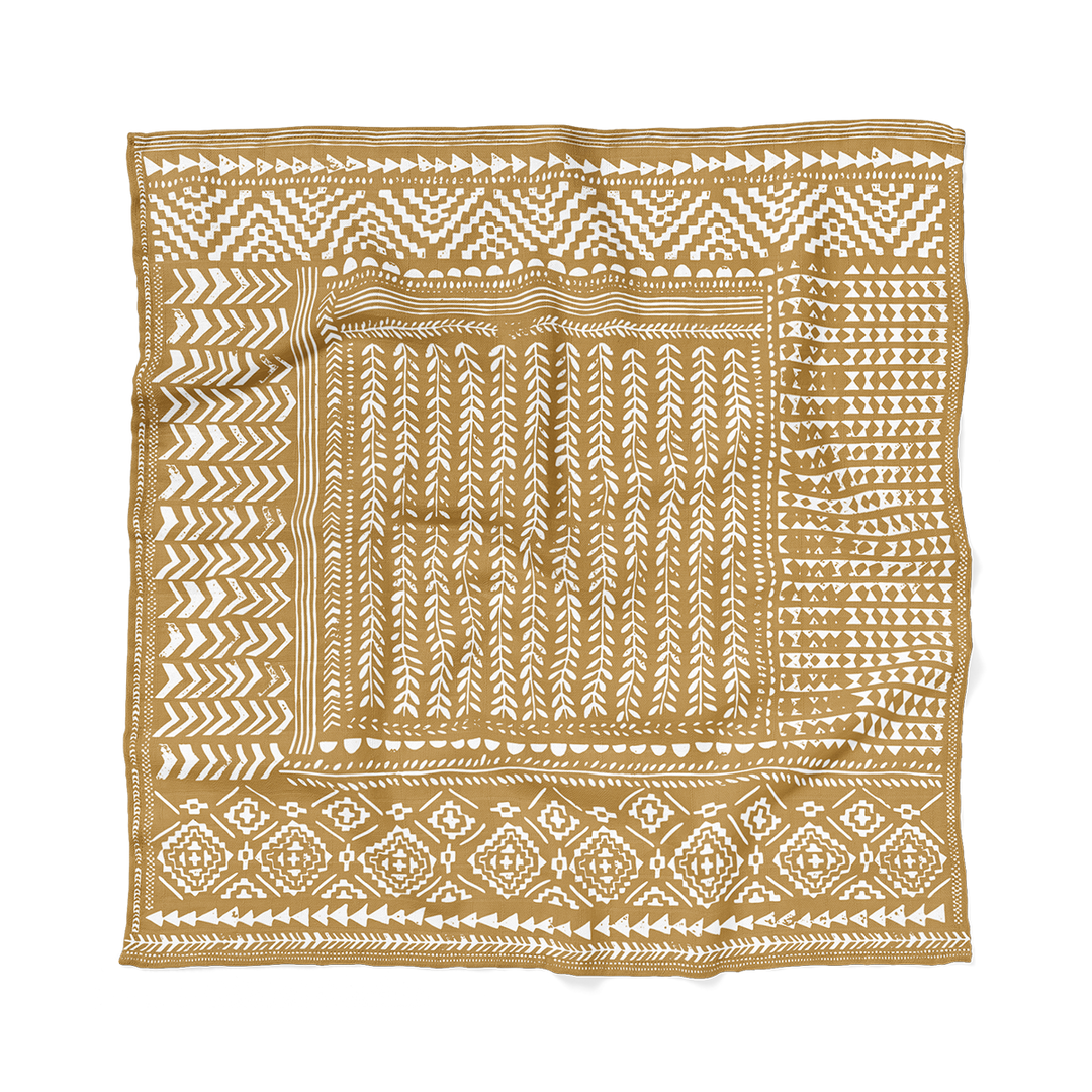 Honey Gold Tapestry Swaddle Baby Blanket