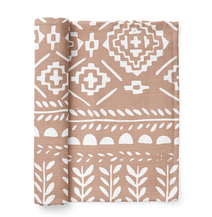 Honey Gold Tapestry Swaddle Baby Blanket