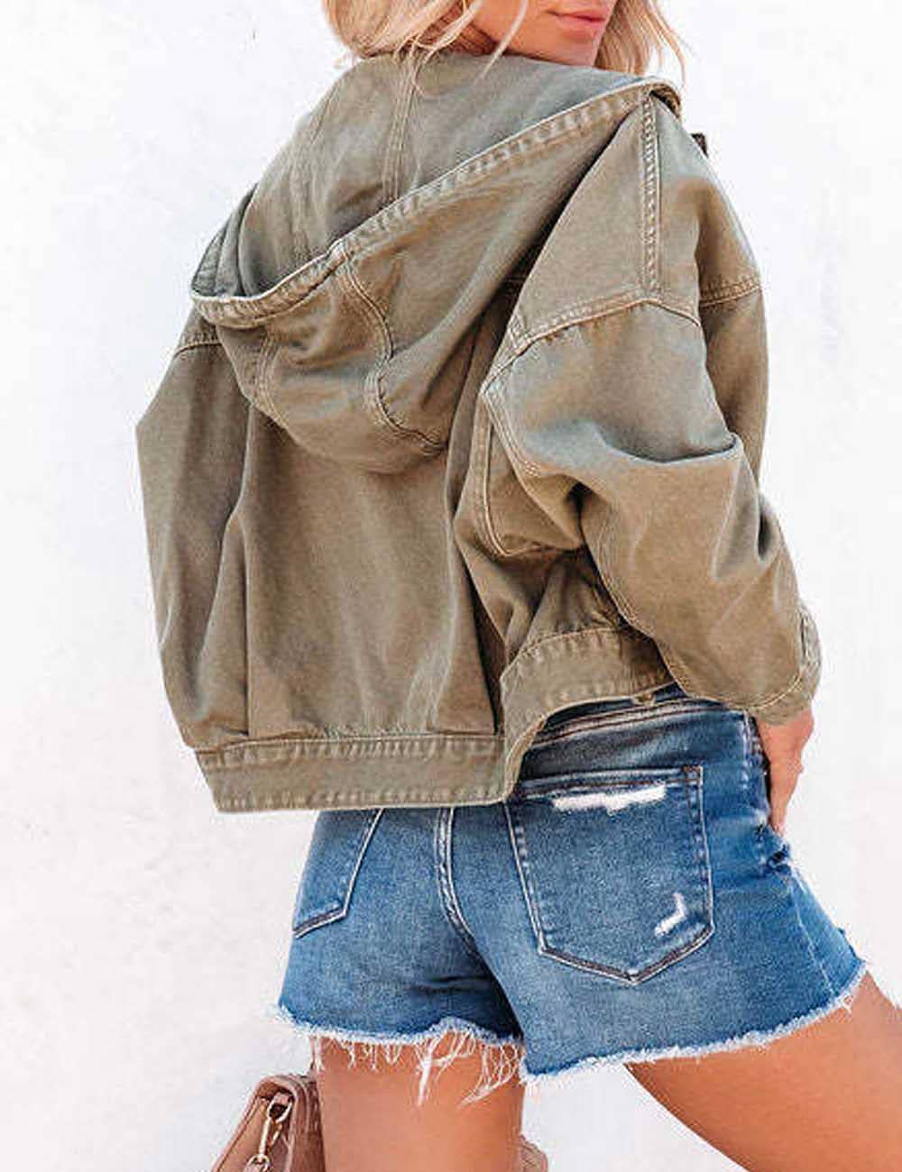 Hooded Jacket in Camel