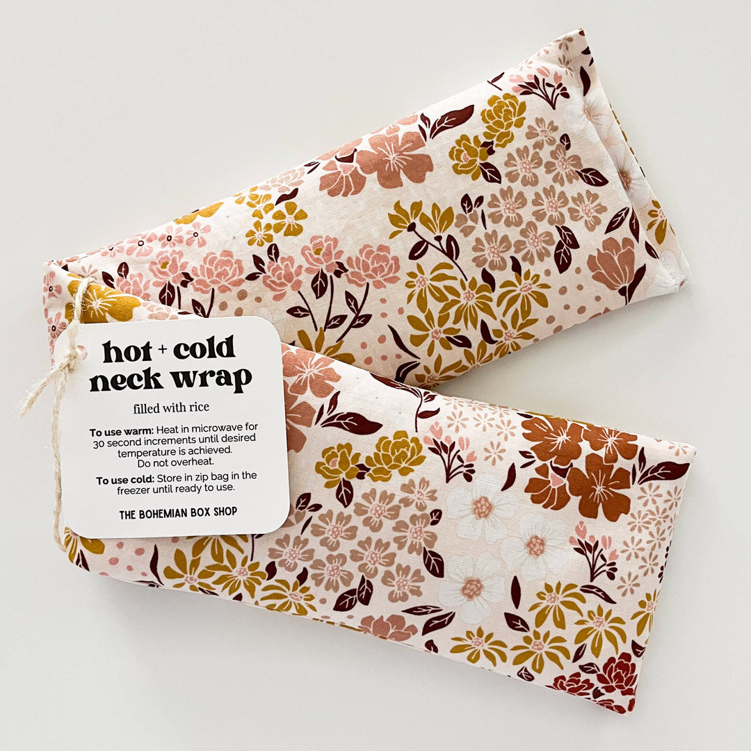 Hot & Cold Therapy Neck Wrap - Earth Tone Florals