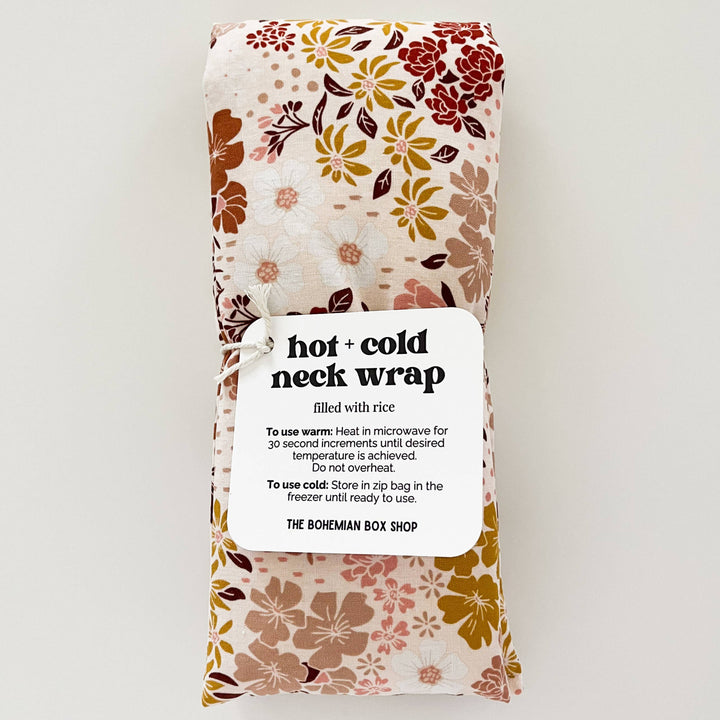 Hot & Cold Therapy Neck Wrap - Earth Tone Florals
