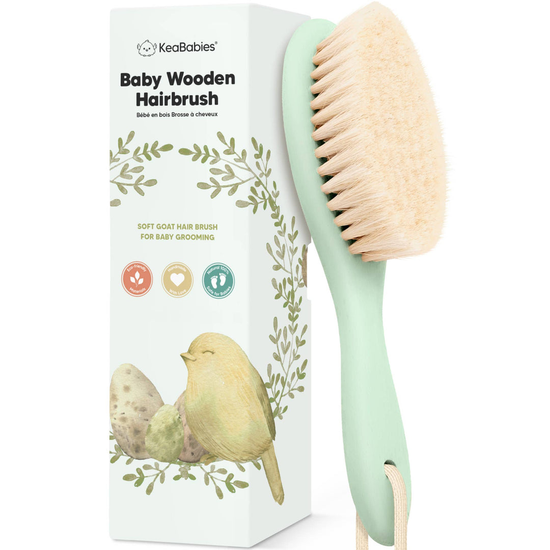 KeaBabies Baby Hair Brush - Sage