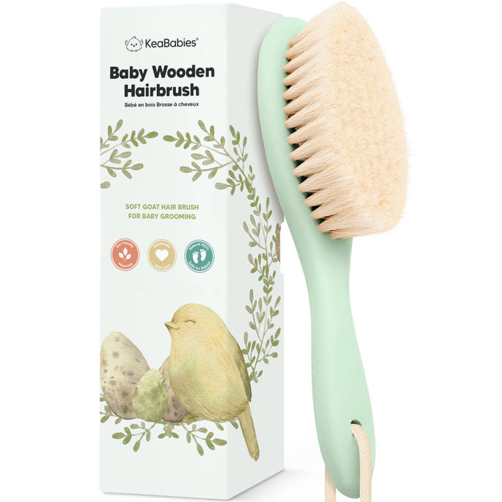 KeaBabies Baby Hair Brush - Sage