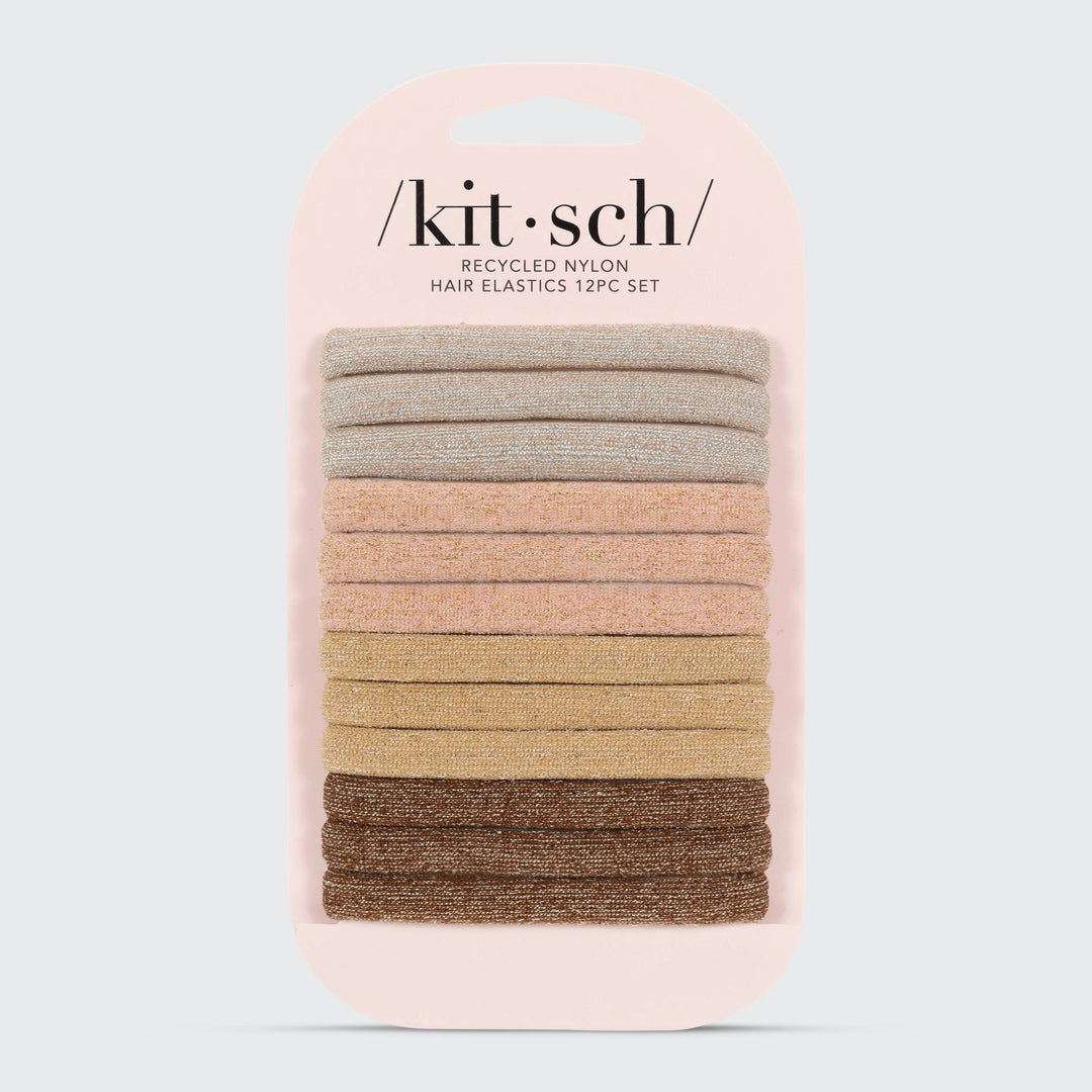 Kitsch Nylon Glitter Elastics - Neutral