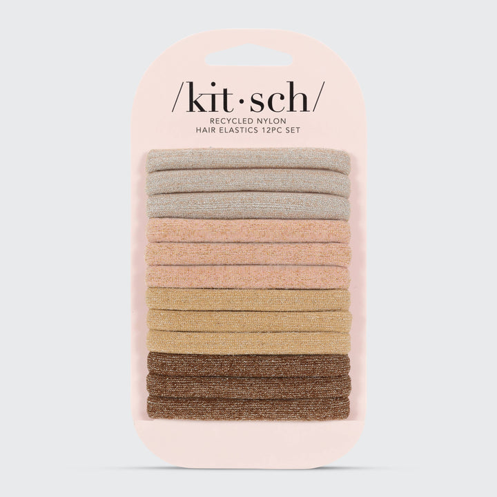 Kitsch Nylon Glitter Elastics - Neutral