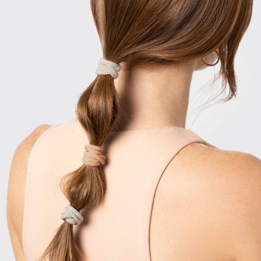 Kitsch Nylon Glitter Elastics - Neutral