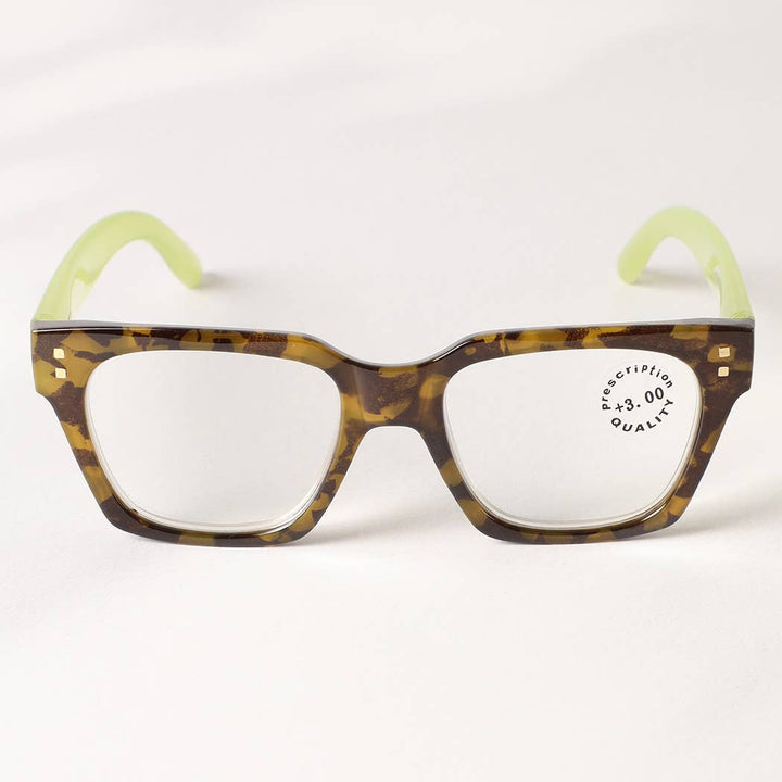 Leopard Square Frame Reading Glasses