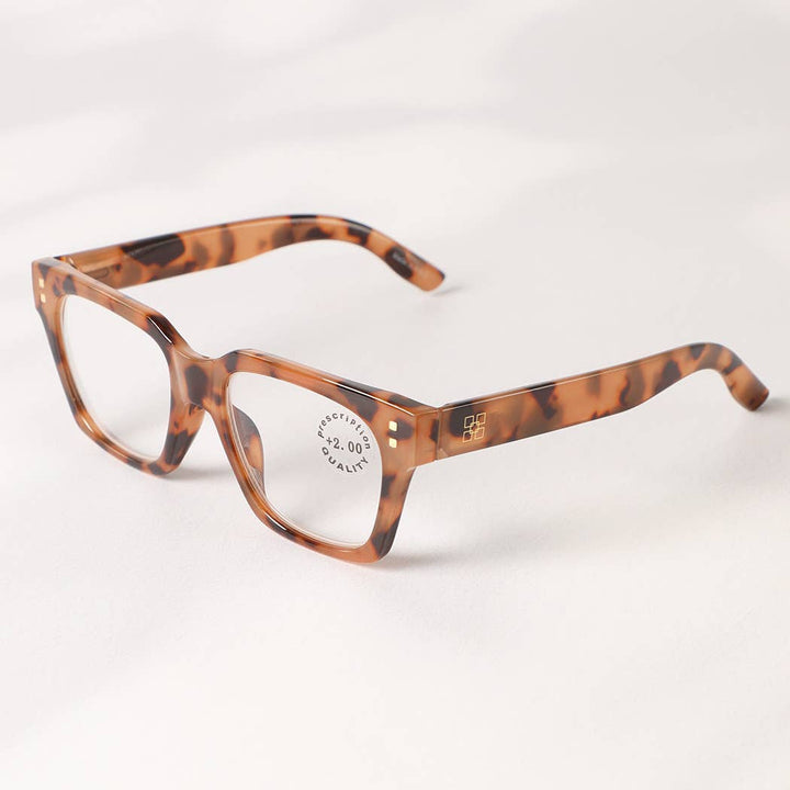 Leopard Square Frame Reading Glasses