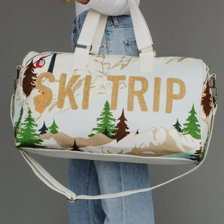 Light Blue Ski Trip Scene Duffel