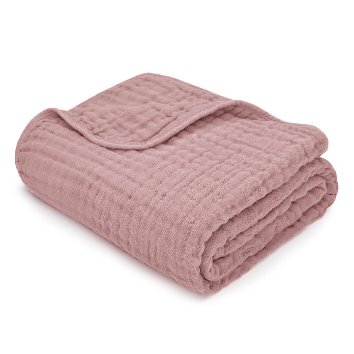 Mauve Muslin Cotton Blankets by Comfy Cubs
