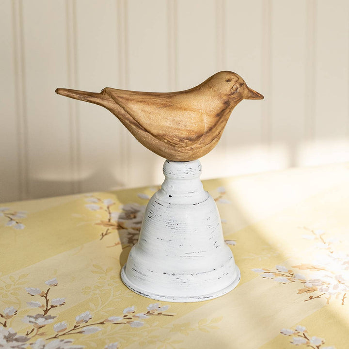 Mel Carved Bird on Perch Decorative Accent