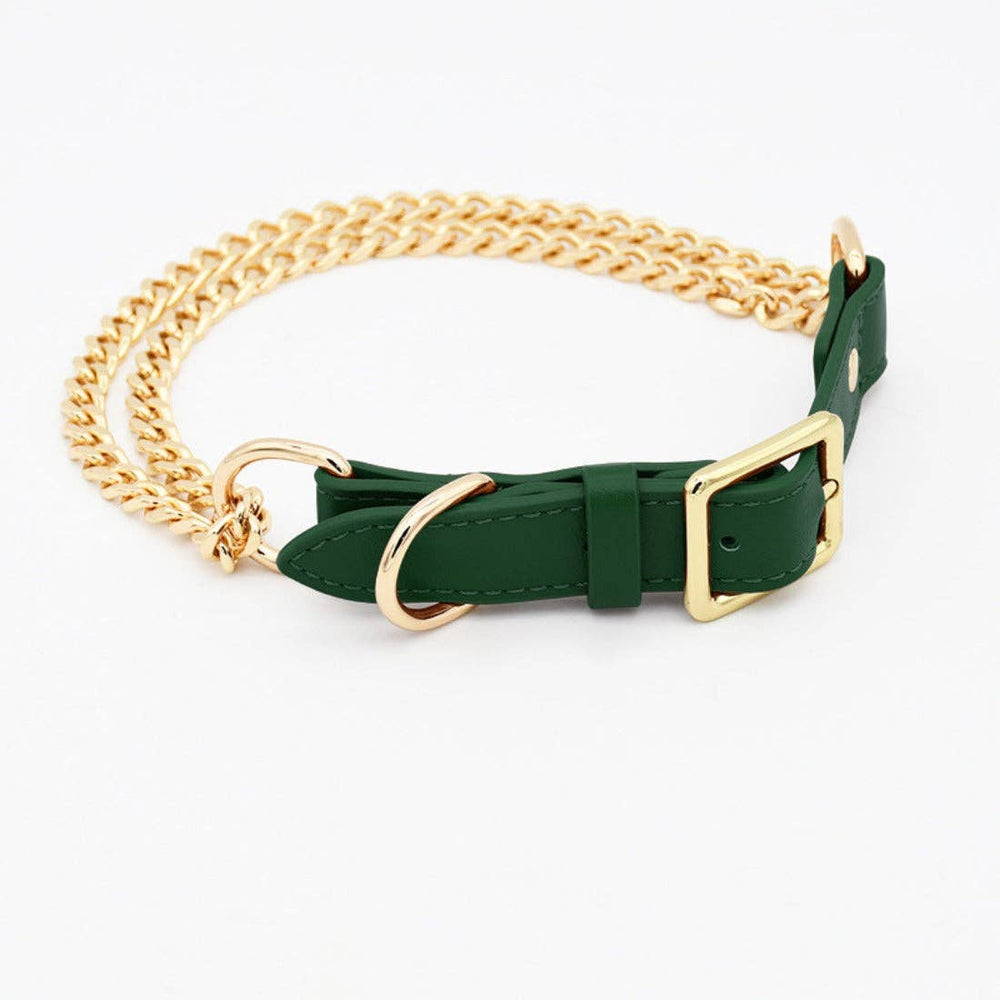 Metal Chain Dog Leash and Collar