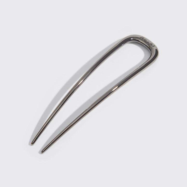 Metal French Hair Pin in Hematite