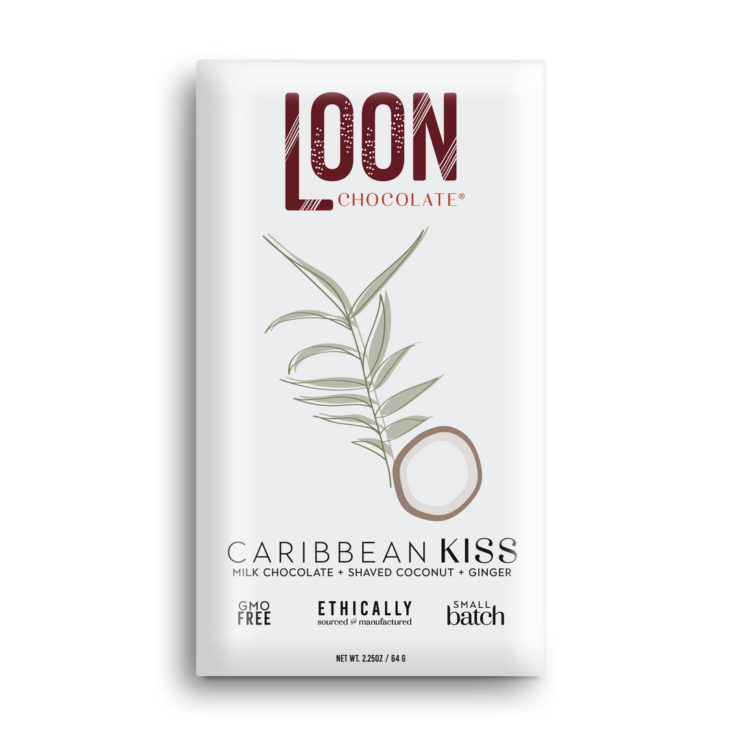 Milk Chocolate Bar with Coconut & Ginger from Loon Chocolate