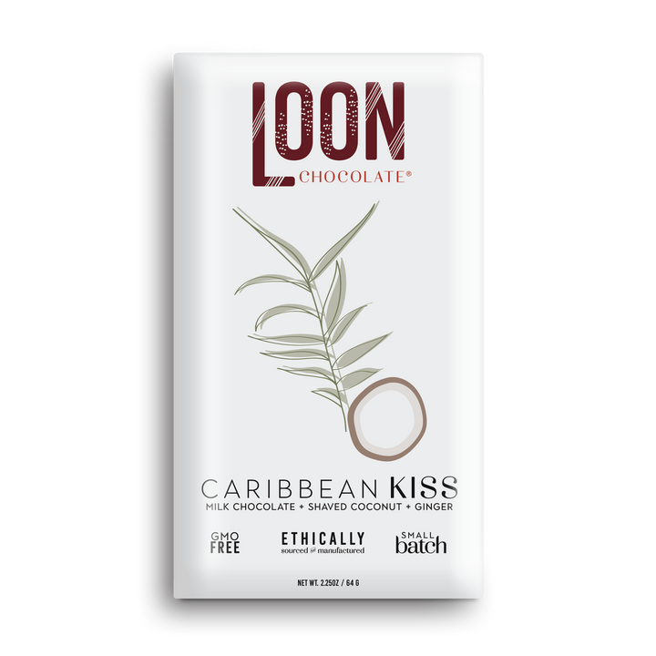 Milk Chocolate Bar with Coconut & Ginger from Loon Chocolate
