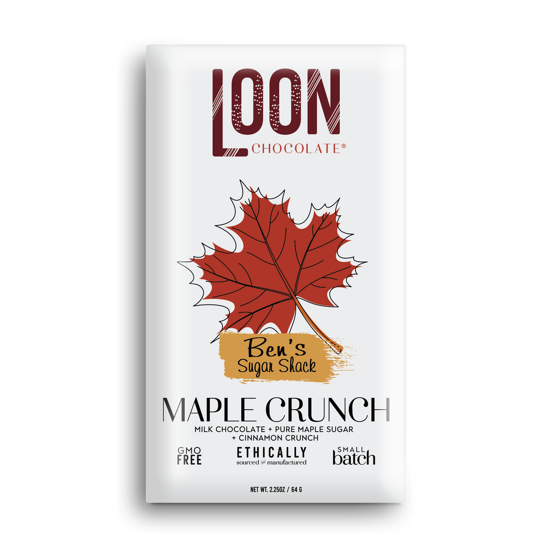Milk Chocolate Maple Crunch Bar from Loon Chocolate