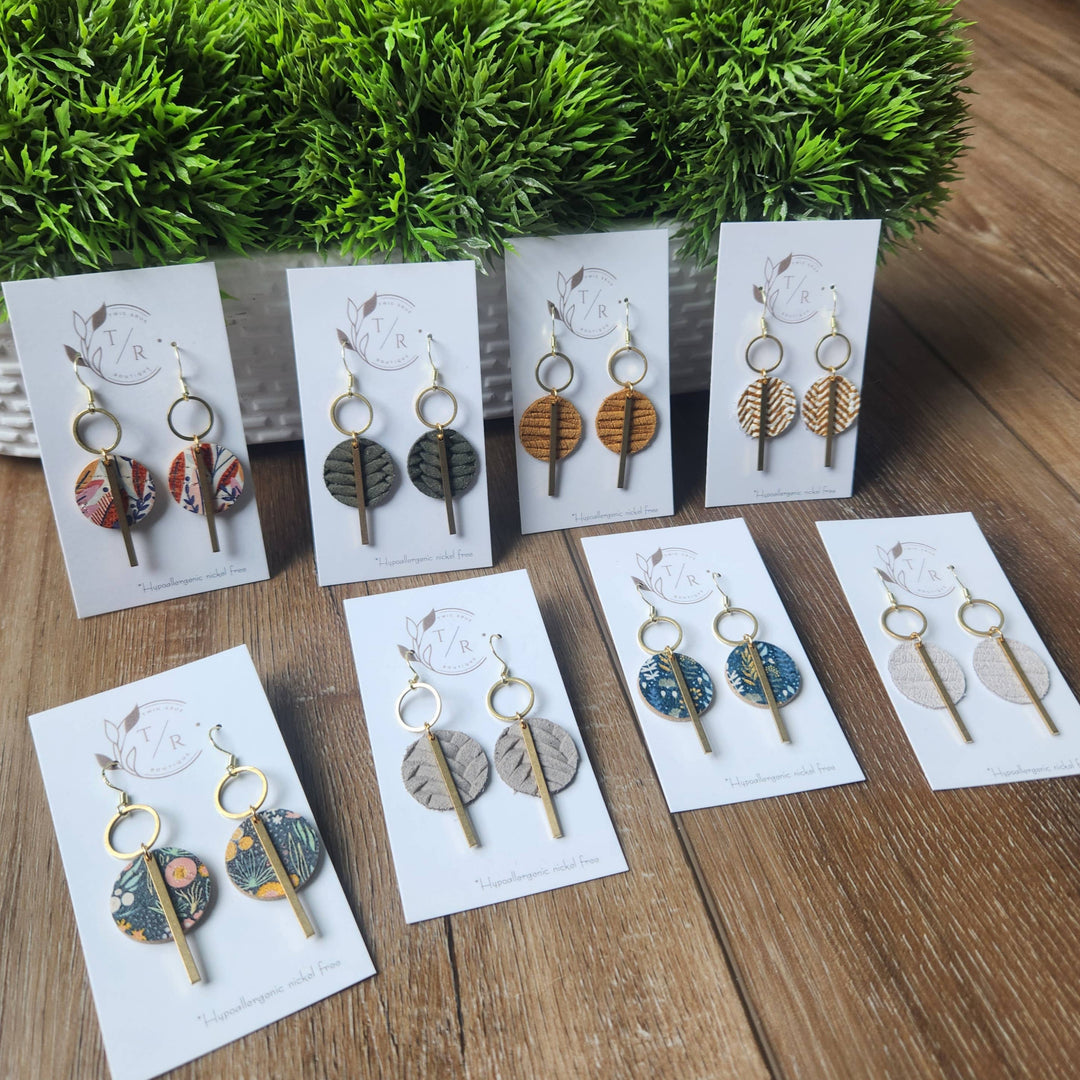 Mini-Jude Genuine Leather Earrings