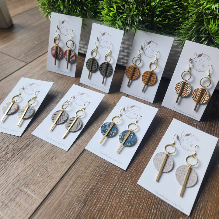 Mini-Jude Genuine Leather Earrings 